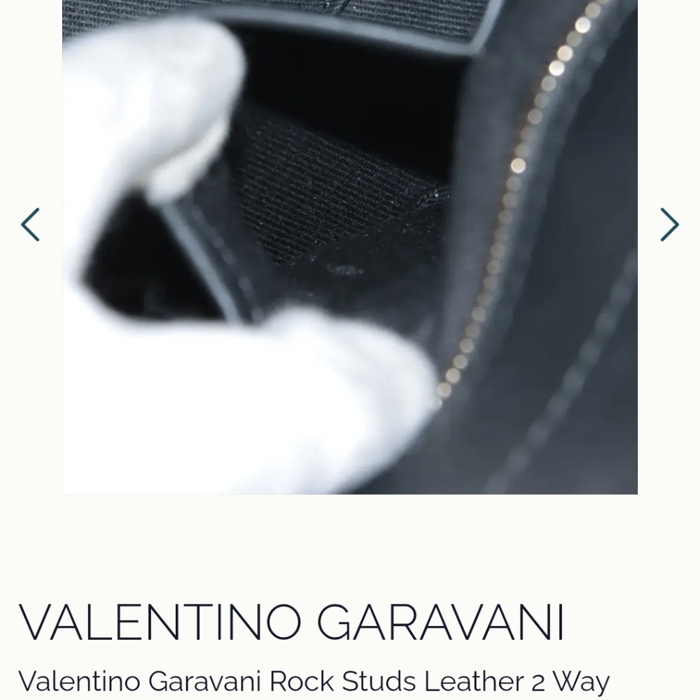 Valentino Garavani Black Tote with Silver Studs - Picture 11 of 13
